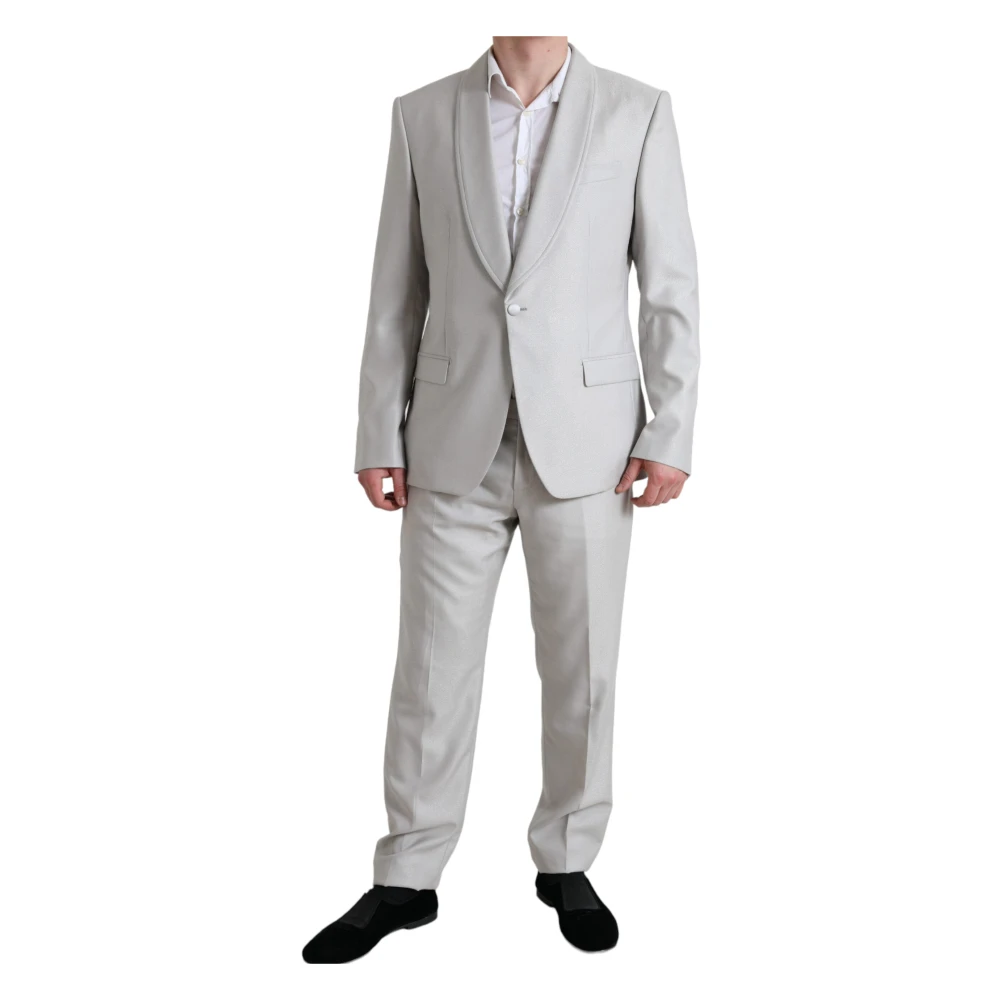 Dolce & Gabbana Single Breasted Suits Gray Heren