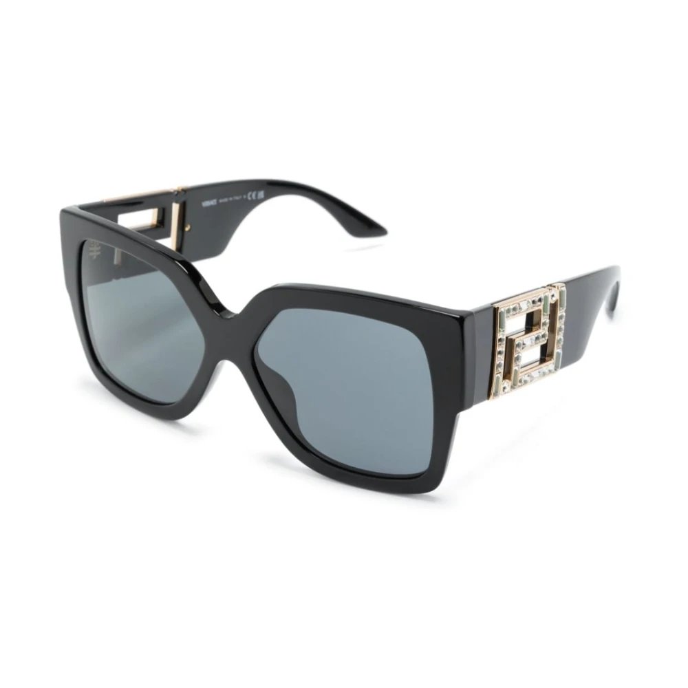 Versace Women's Grey Woman Ve4402 547887 Sunglasses Acetate Black Squared Normal - Image 3