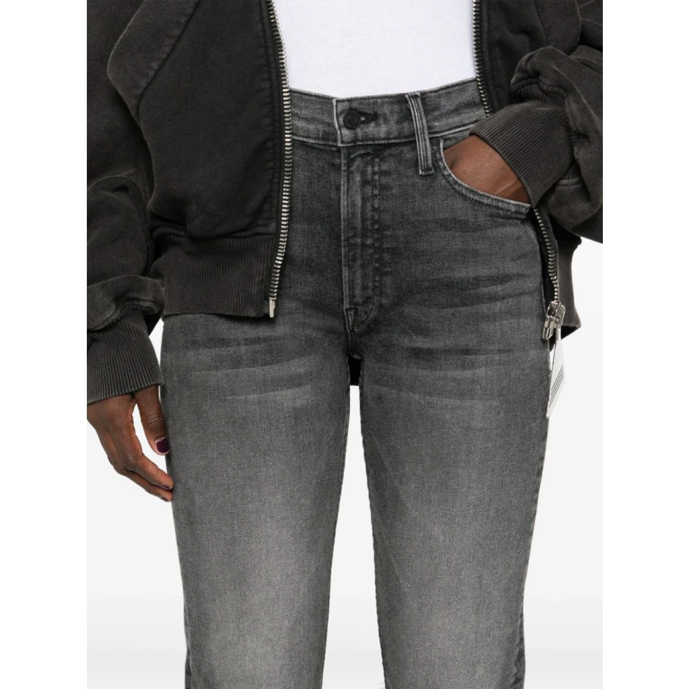 Mother Skinny Jeans Grigio Aw24 Gray Dames