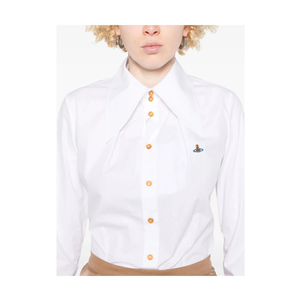 Vivienne Westwood Witte Oversized Knoopshirt White Dames