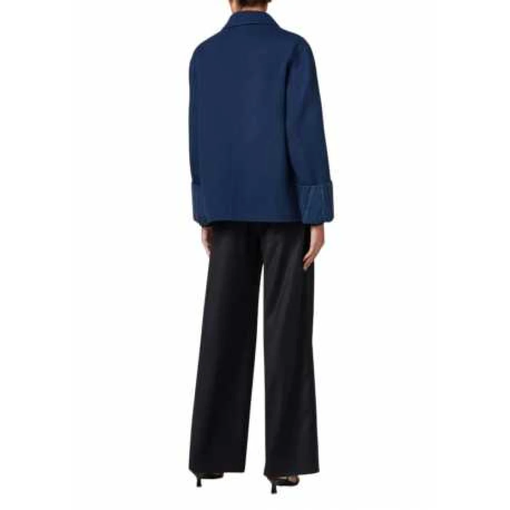 Paul Smith Navy Bayadère Pea Coat Blue Dames