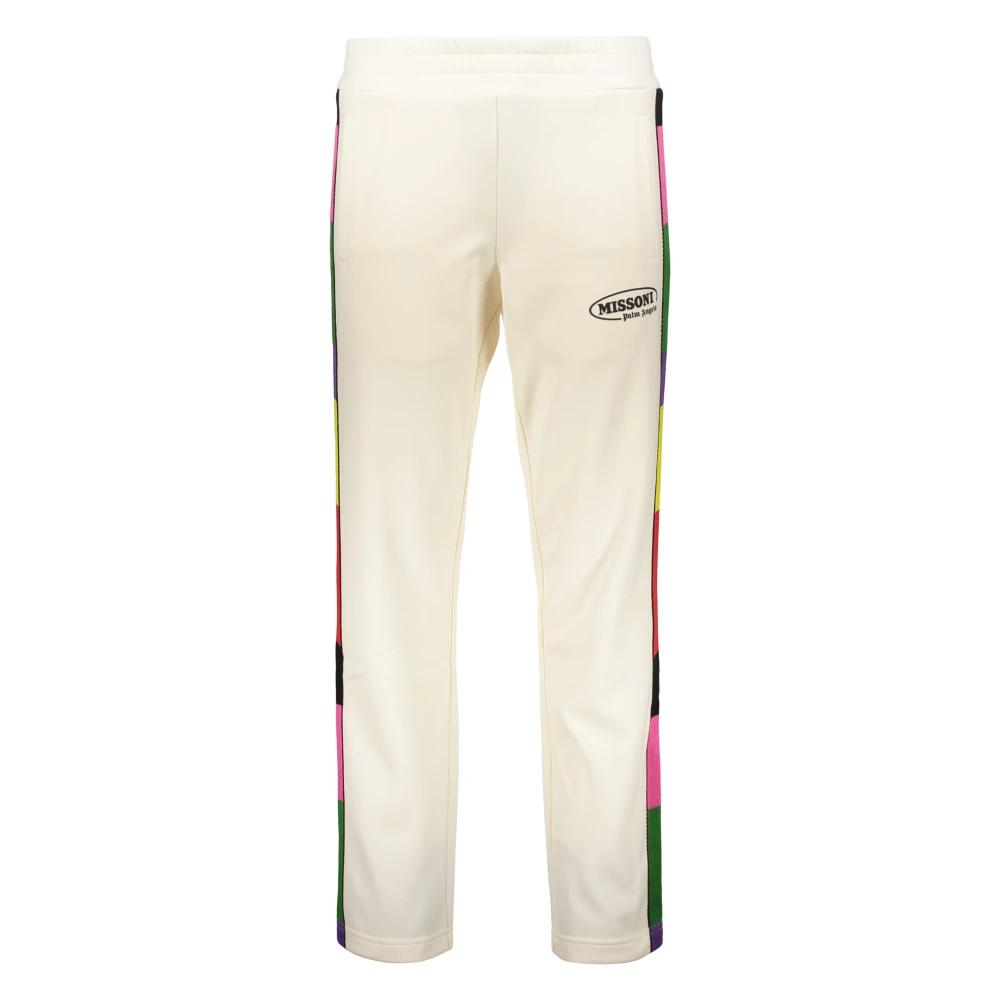 Palm Angels Gestreepte track pants met elastische tailleband Beige Heren