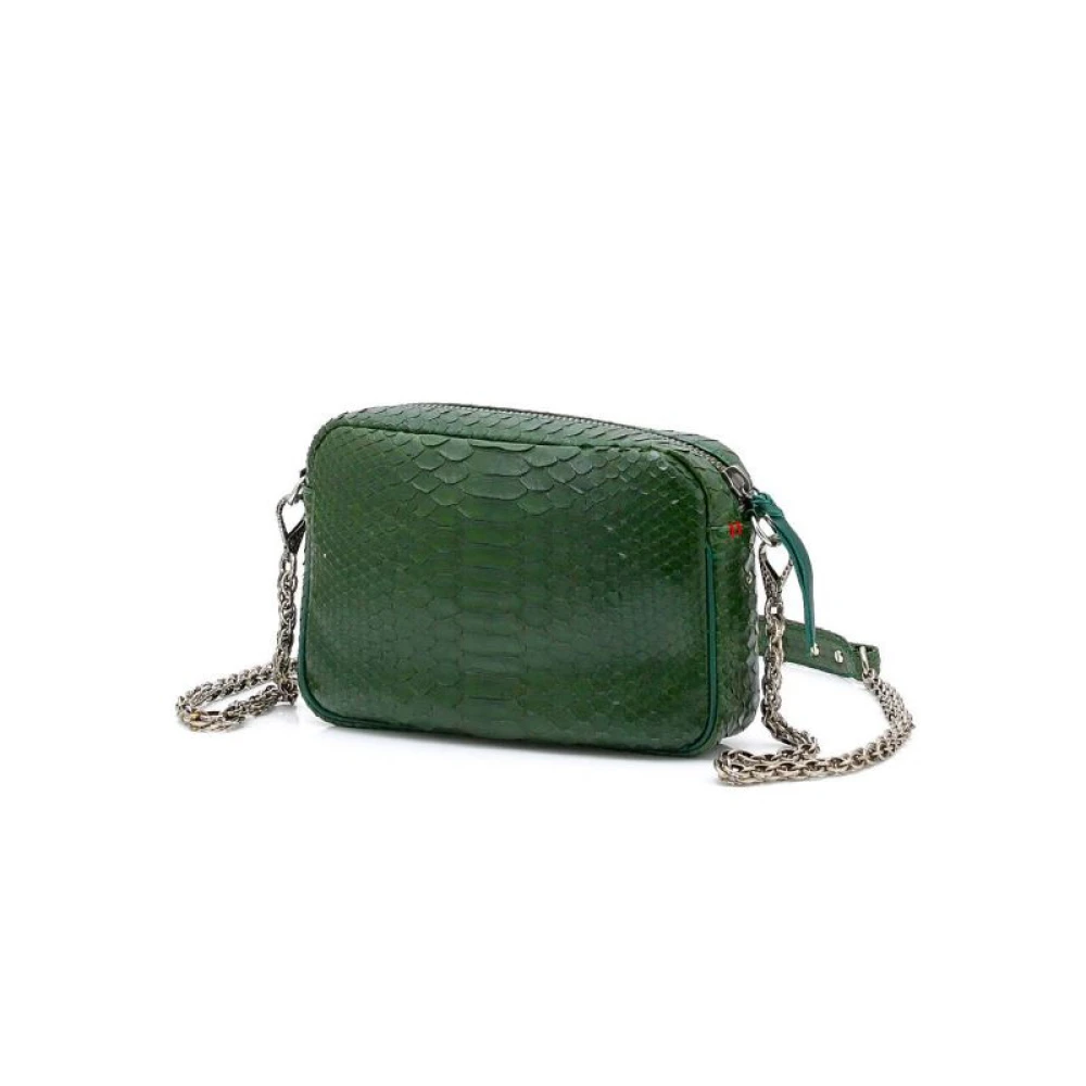 Claris Virot Python Schoudertas Groen Brons Green Dames