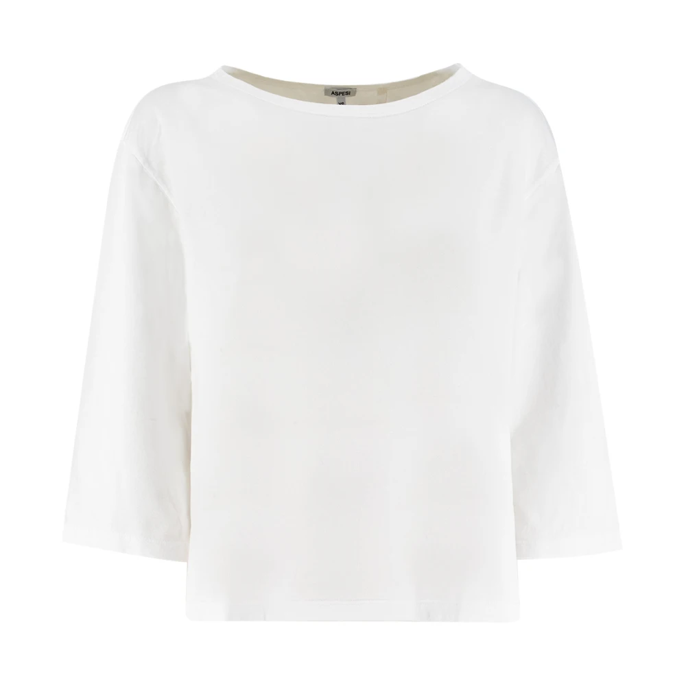 Aspesi Trui met ronde hals White Dames
