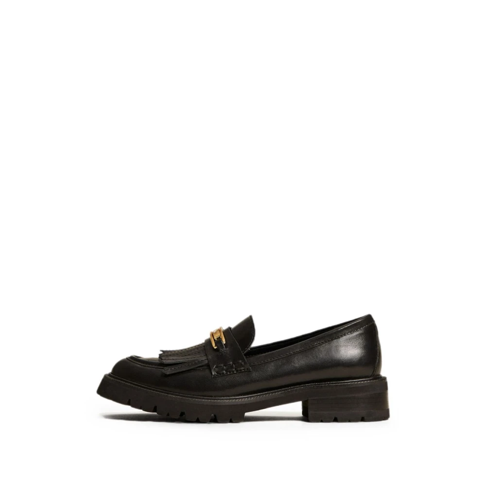 Twinset , Loafers, Female, Black, 8 Uk, Flat Shoes