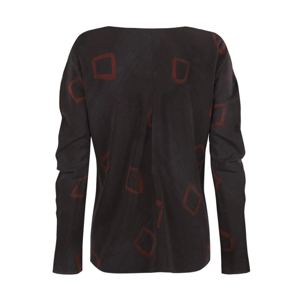 Cortana Daria top in bedrukte zijde Multicolor Dames