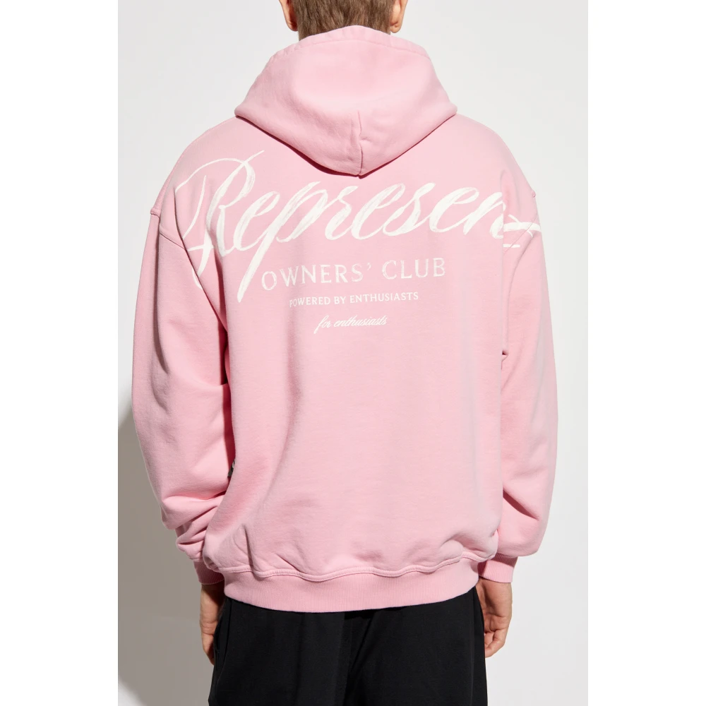 Represent Owners Club Script Hoodie Pink Heren