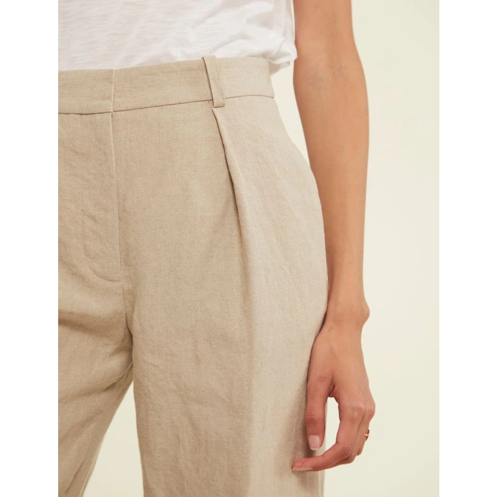 Ines De La Fressange Paris Hector beige linnen broek Beige Dames