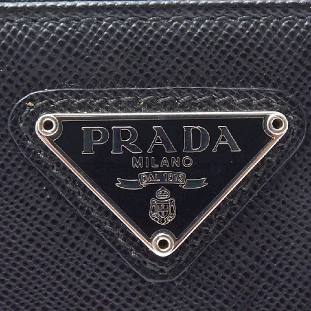Prada Vintage Pre-owned Leather wallets Black Dames
