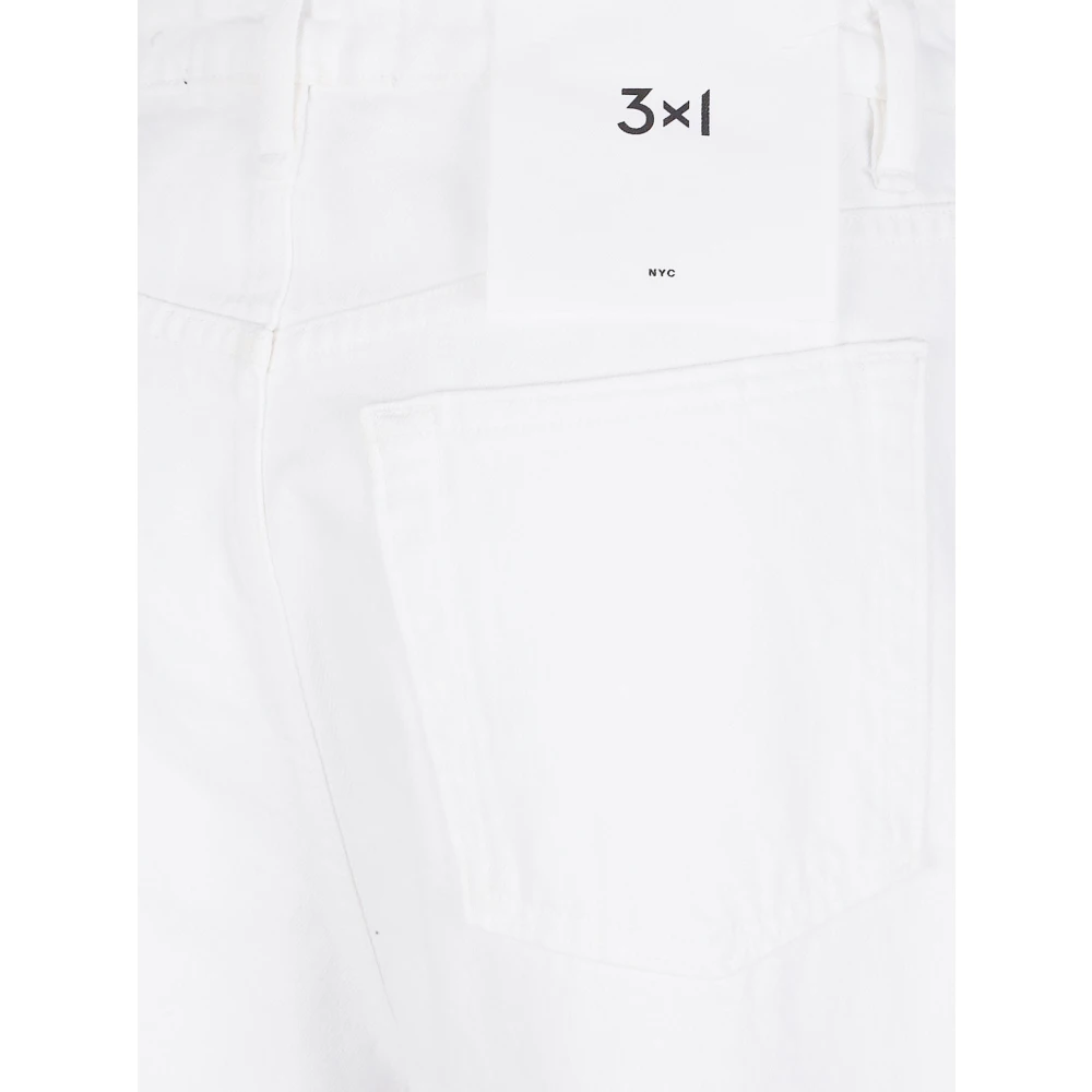 3X1 Witte Katoenen Jeans Gemaakt in Italië White Dames