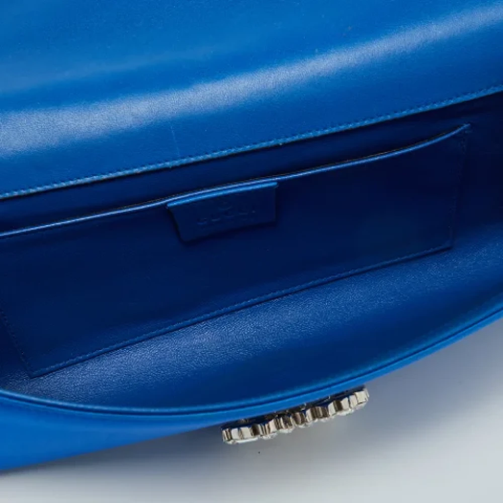 Gucci Vintage Pre-owned Satin clutches Blue Dames