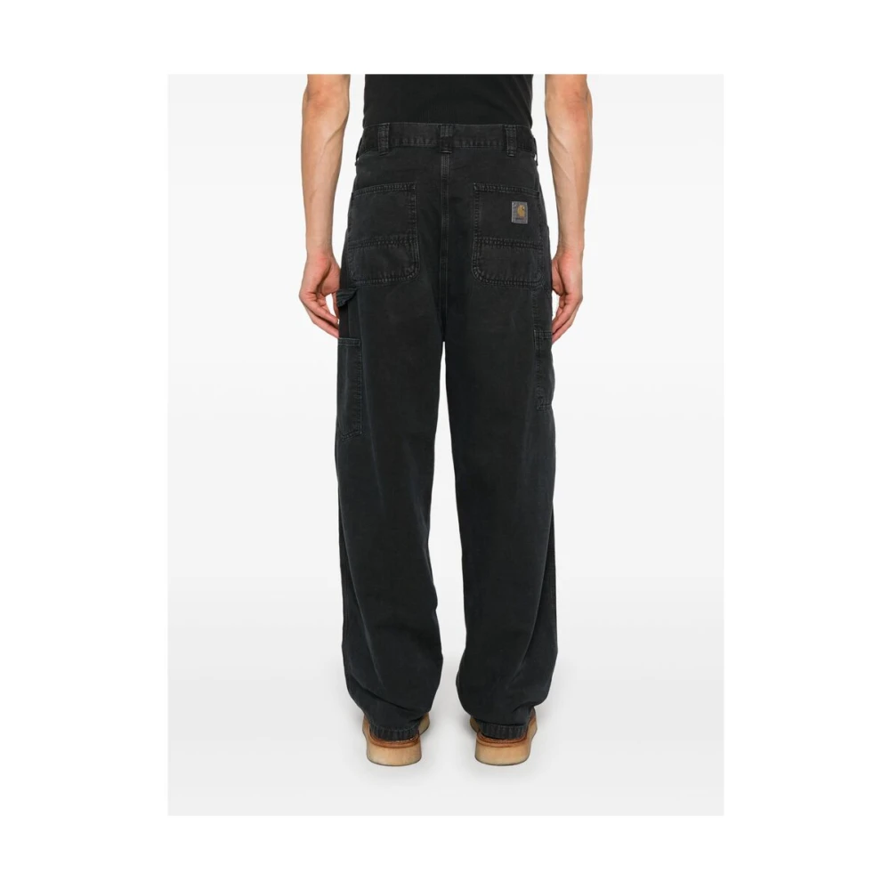 Carhartt WIP Zwarte Denim Wide Leg Jeans Black Heren