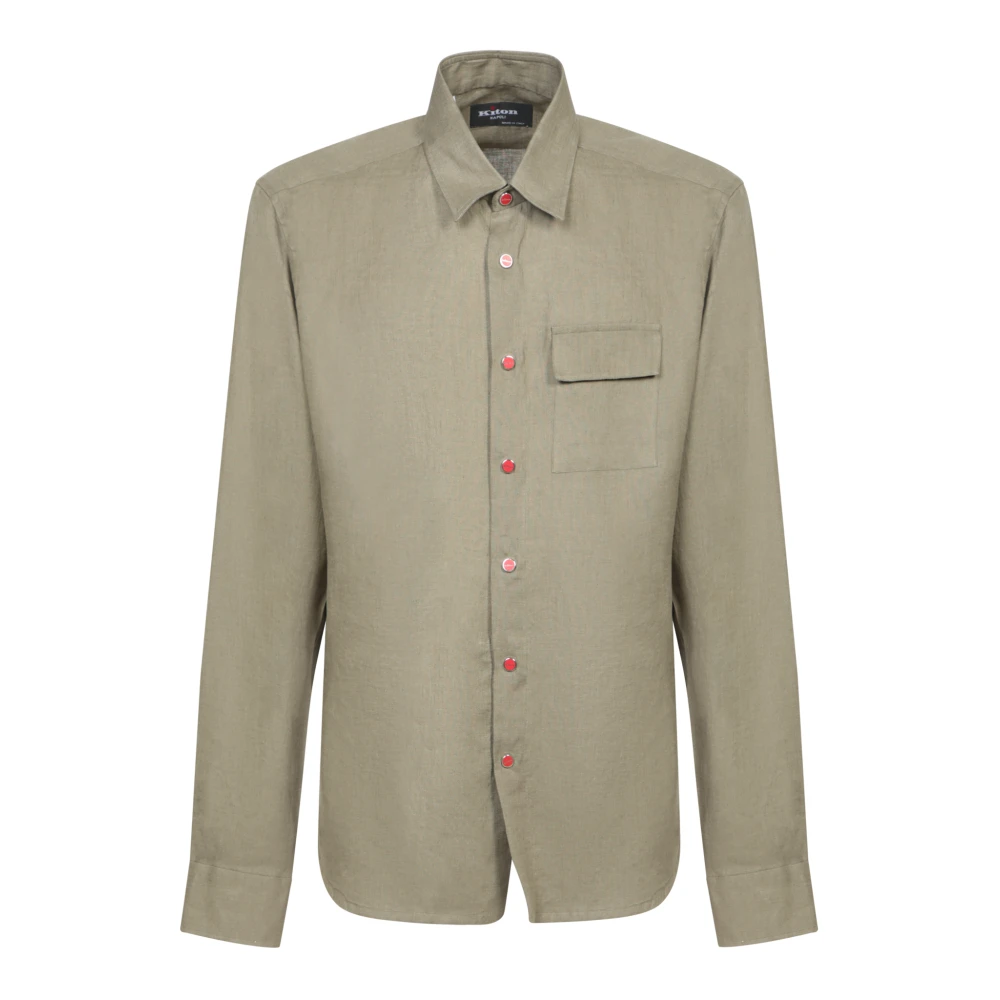 Kiton Bruine Overhemden voor Mannen Brown Heren