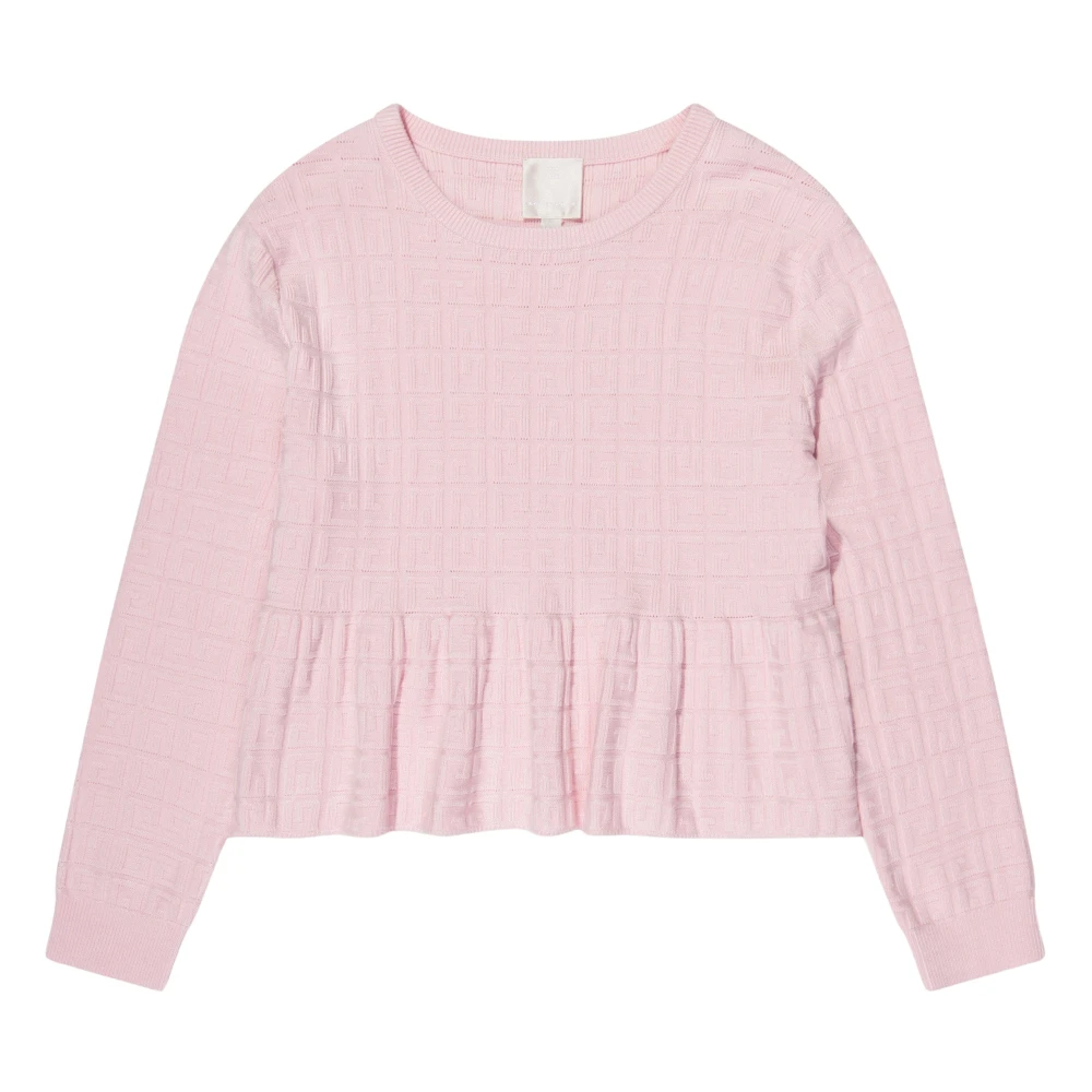 Givenchy Women's Pink Knitted Logo Sweater