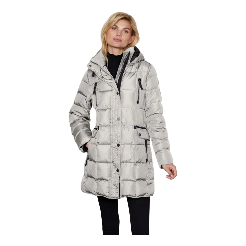 Junge Women's Beige Down Coats, 6XL, Mary Down Jacket