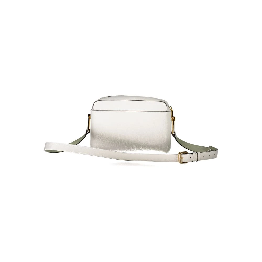 Coccinelle Verstelbare Schoudertas Contrastdetails Ritssluiting White Dames