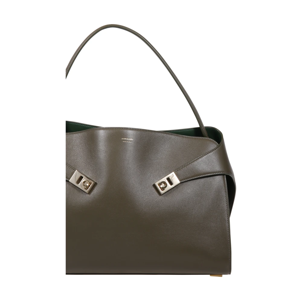 Salvatore Ferragamo Groene Hug Schoudertas Green Dames