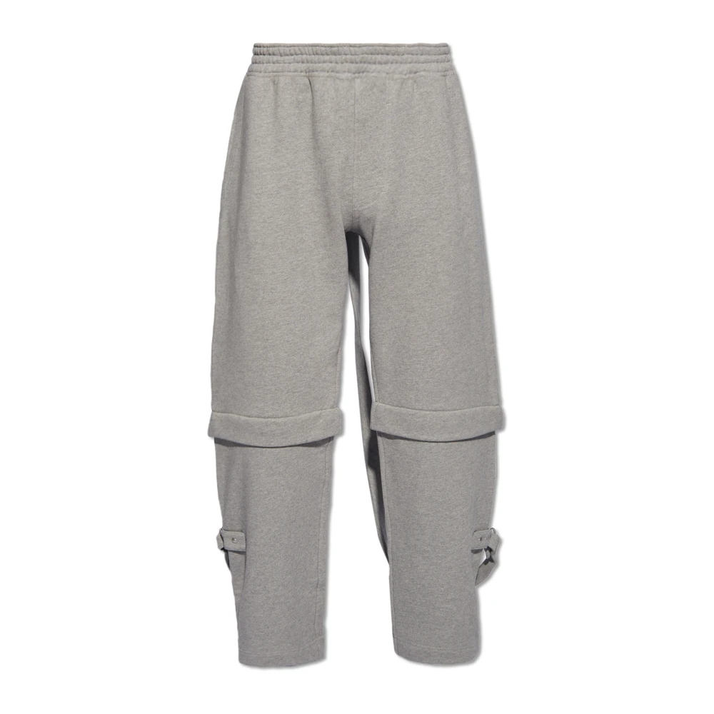 Givenchy Modulaire grijze broek met afneembare onderkant en bretels Gray Heren