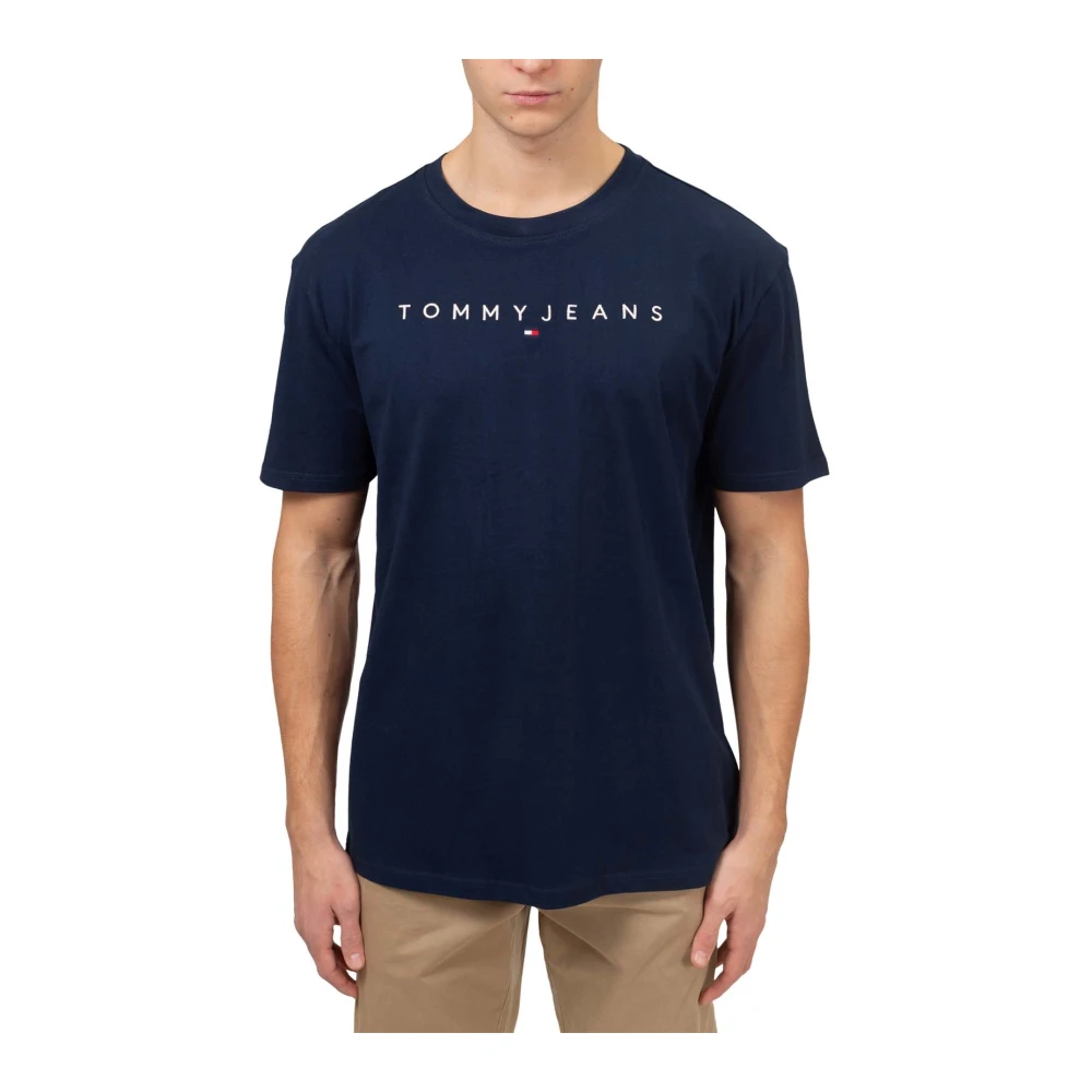Tommy Jeans Lineair Logo Regular Fit T-Shirt Blue Heren