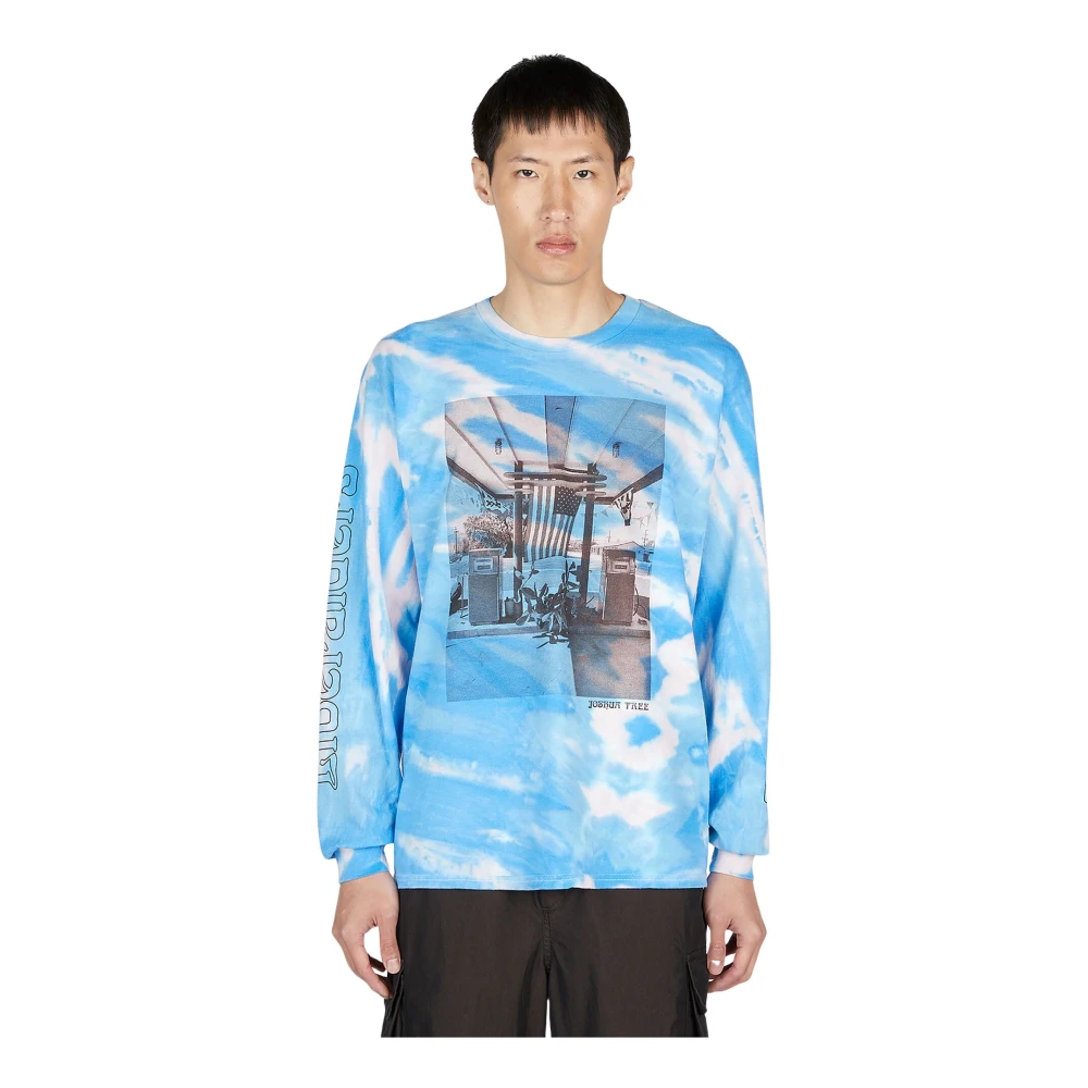 Liberaiders Blue Long Sleeve T-Shirts, Male, L, Tie Dye Long Sleeve T-Shirt