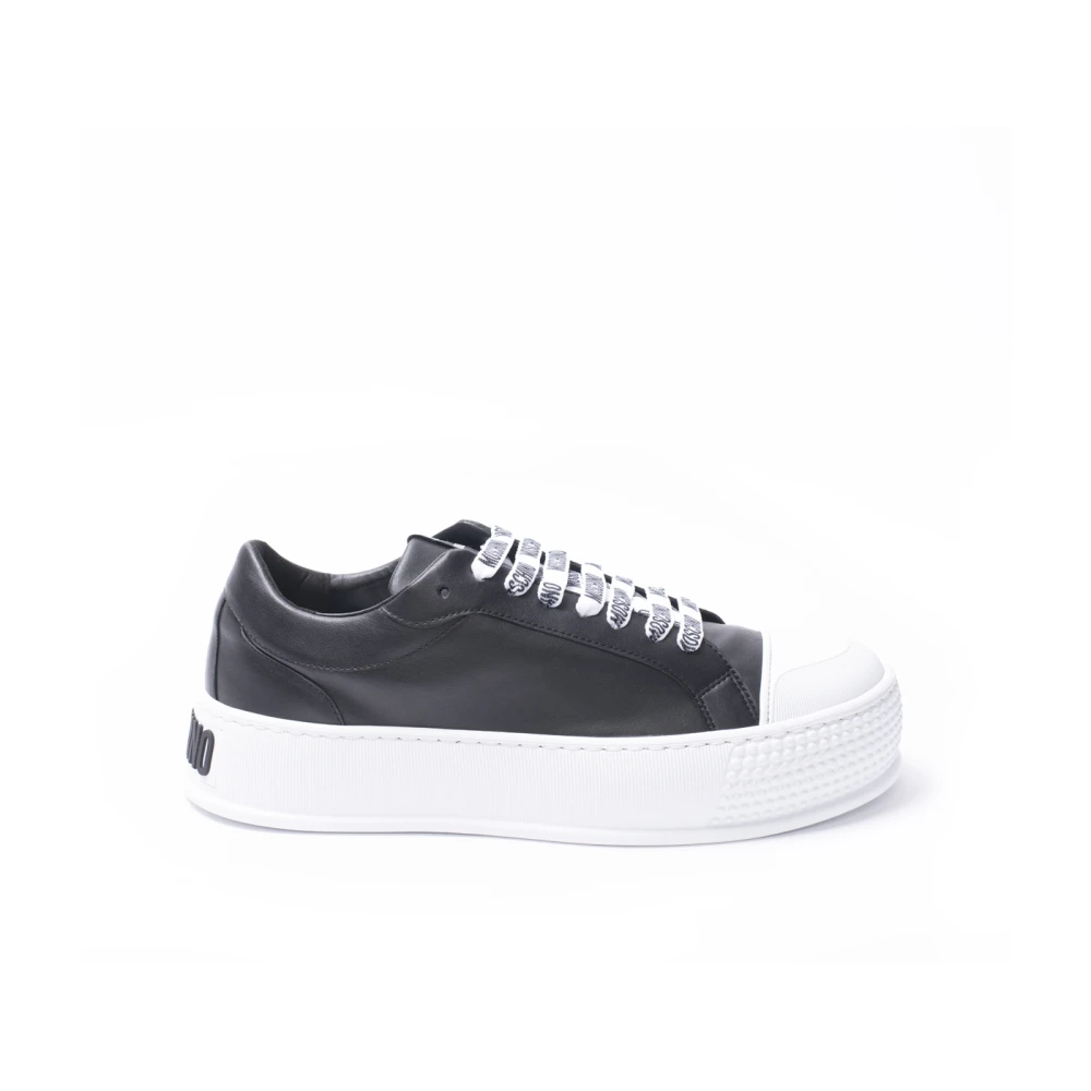 Moschino High Sole Sneakers Heren Schoenen Zwart