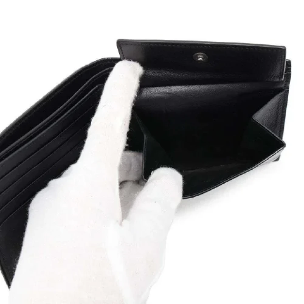 Saint Laurent Vintage Pre-owned Leather wallets Black Heren
