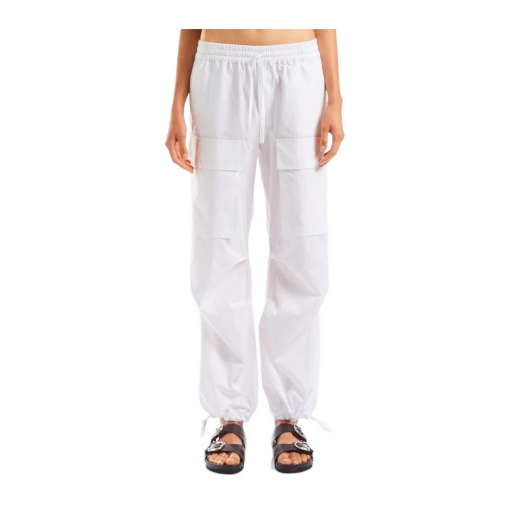P.a.r.o.s.h. Ivoor Katoenen Cargo Broek White Dames