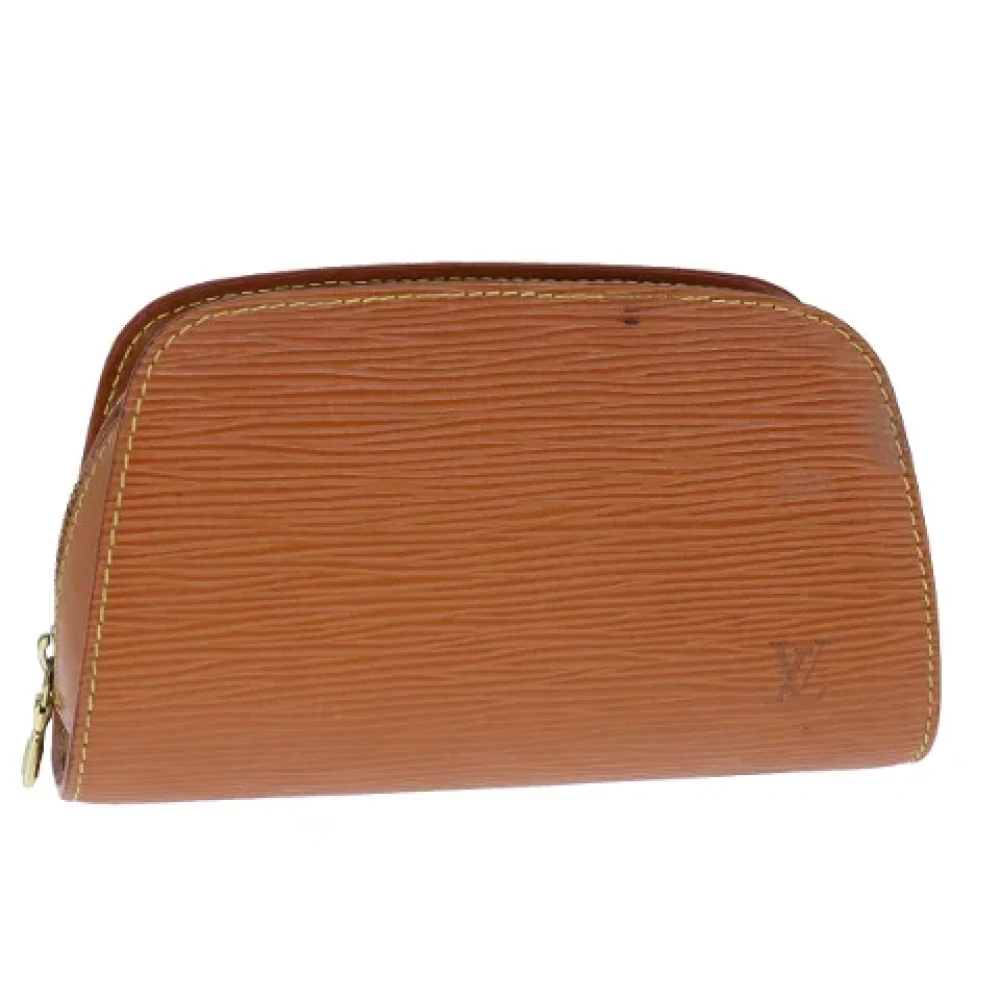 Louis Vuitton Vintage Pre-owned Leather pouches Brown Dames