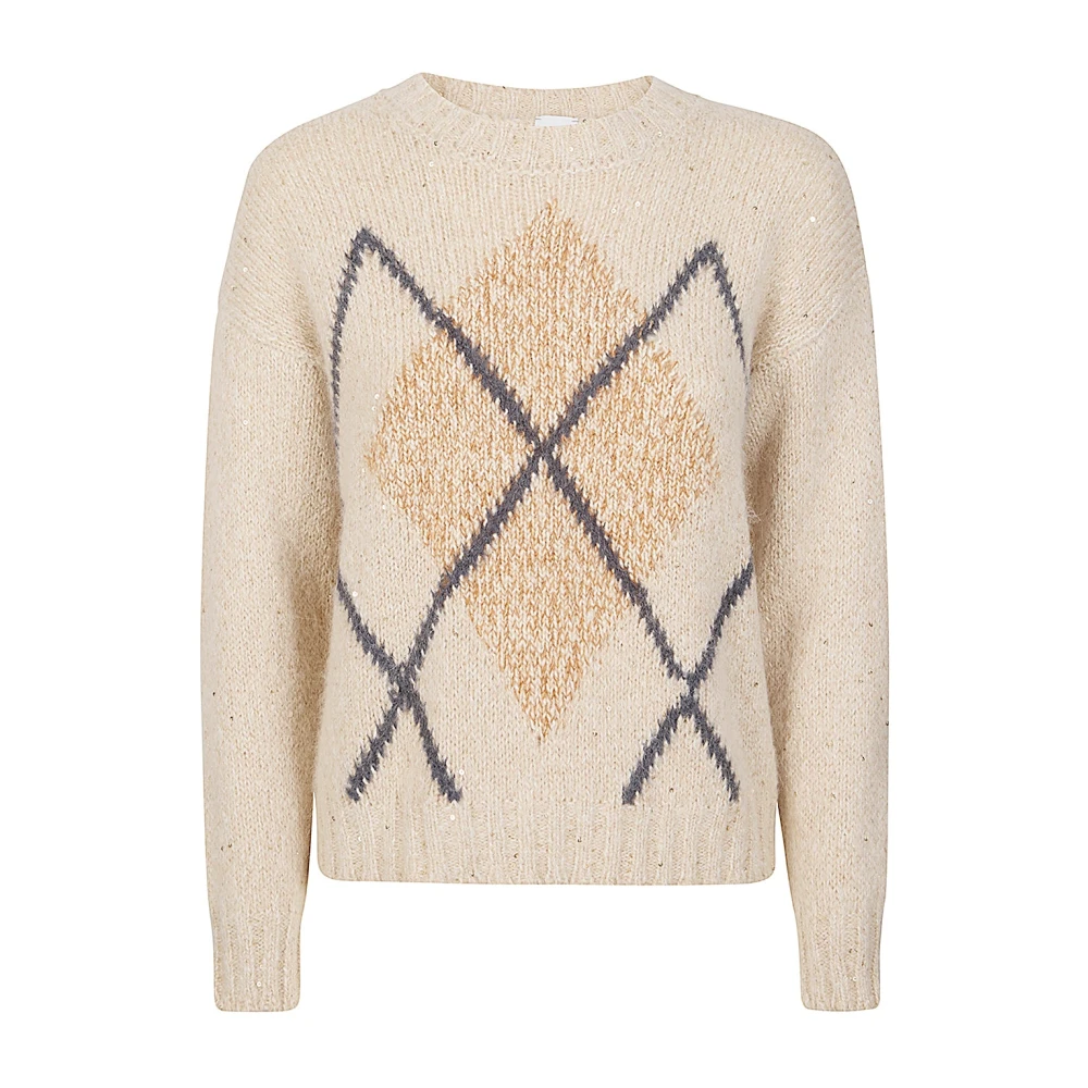 Eleventy Women's Beige Round-Neck Knitwear