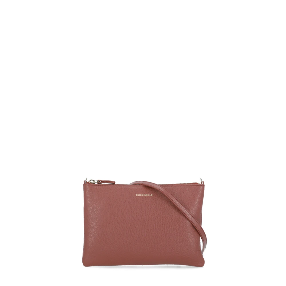 Coccinelle Bordeaux Schoudertas van geperst leer Red Dames