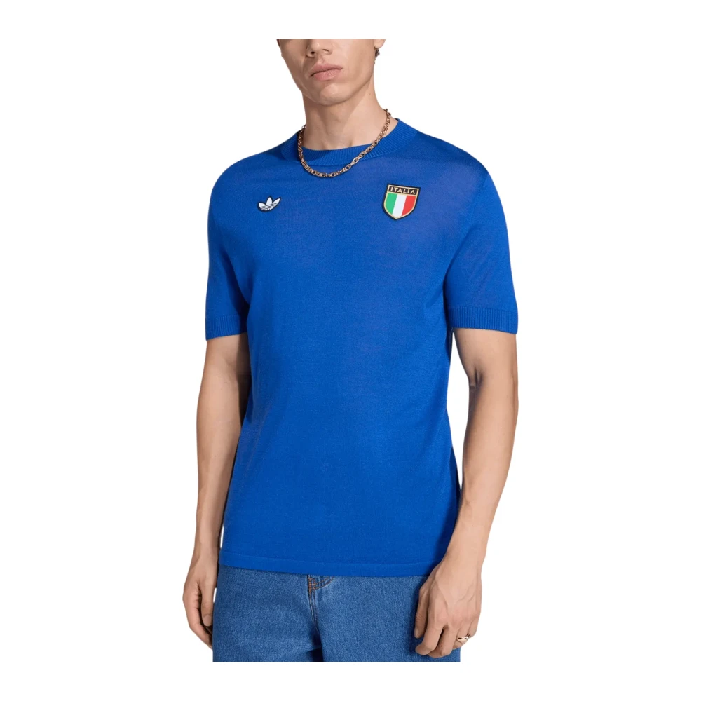 Adidas Performance Herren Blau Fußballtrikot "Italien 70S Trikot" Gr. L, (Royal ), Trikots, L, Obermaterial: 60% Wolle, 40% Lyocell, Fußballtr... - Image 4