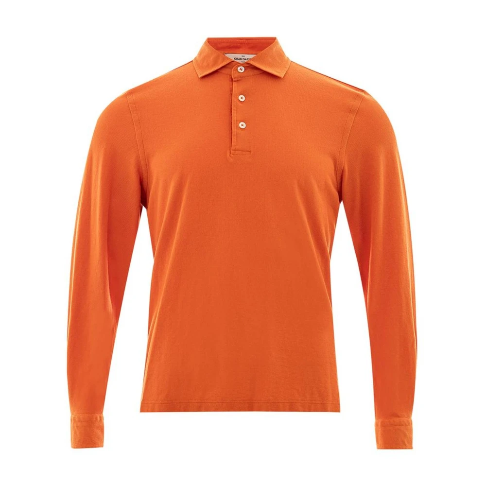 Gran Sasso Oranje Katoenen Poloshirt Orange Heren