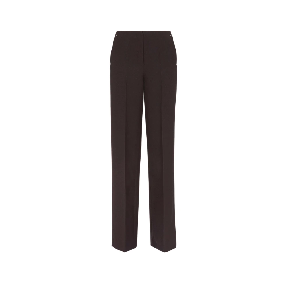 Fendi Women's Purple Wool Trousers Made In Italy - Wide Trousers - Xs - Trousers