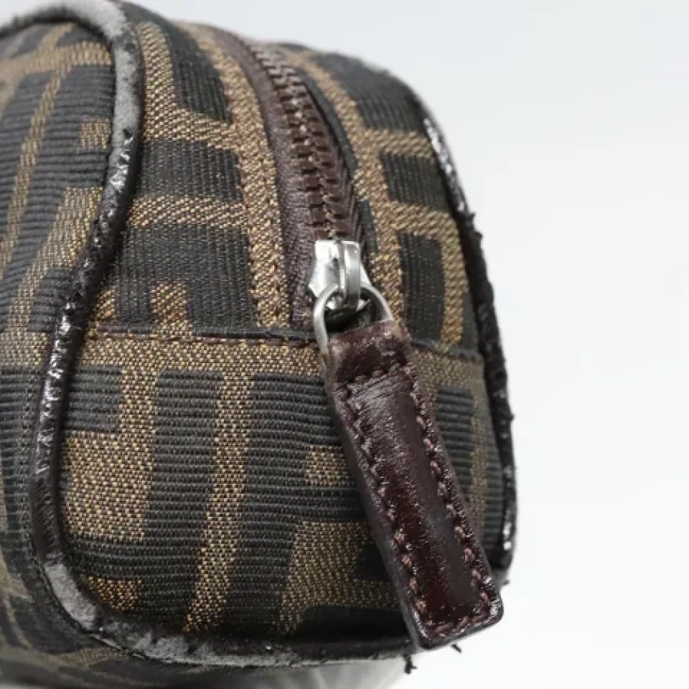 Fendi Vintage Pre-owned Canvas pouches Brown Dames