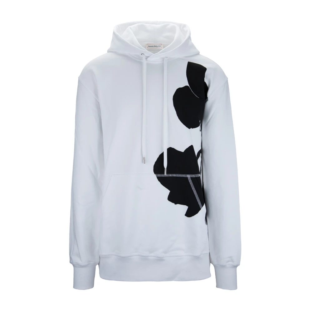 Alexander mcqueen Hoodie met grafische print en trekkoord White Heren