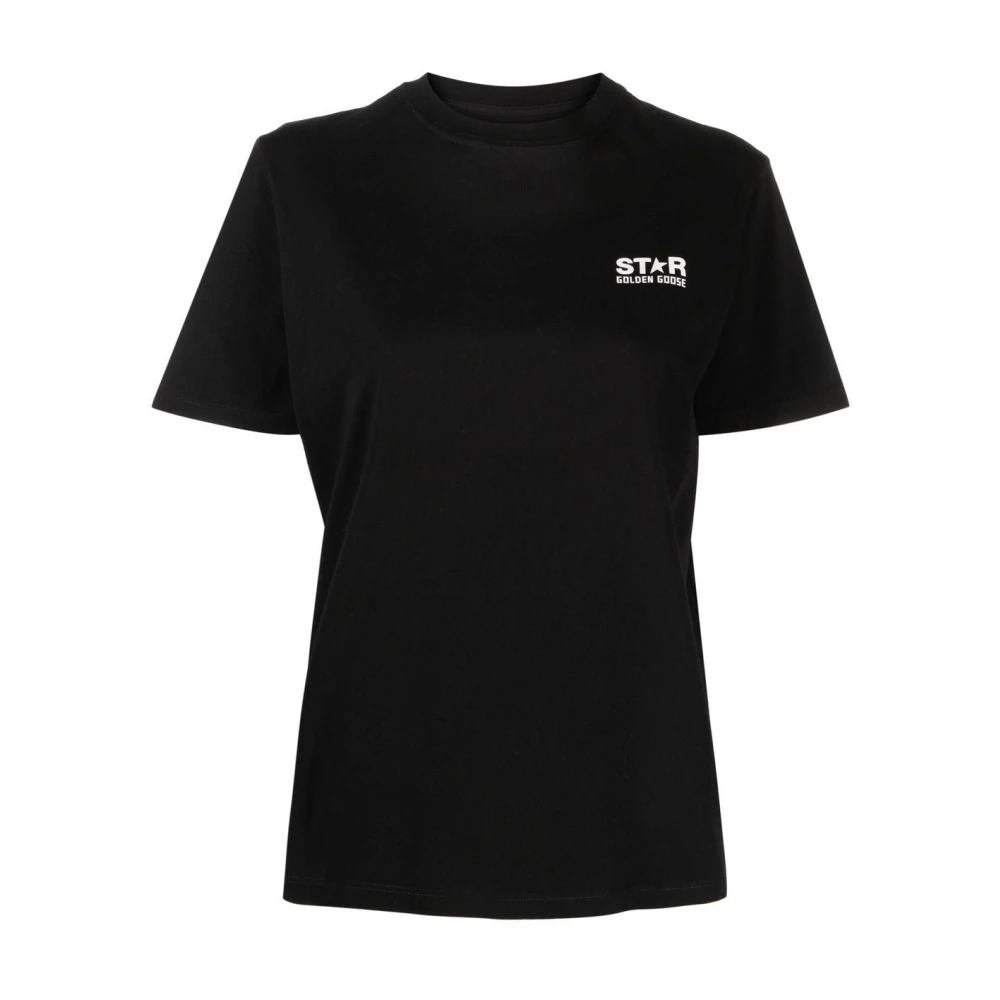 Golden Goose T-shirt met sterlogo-print Black Dames