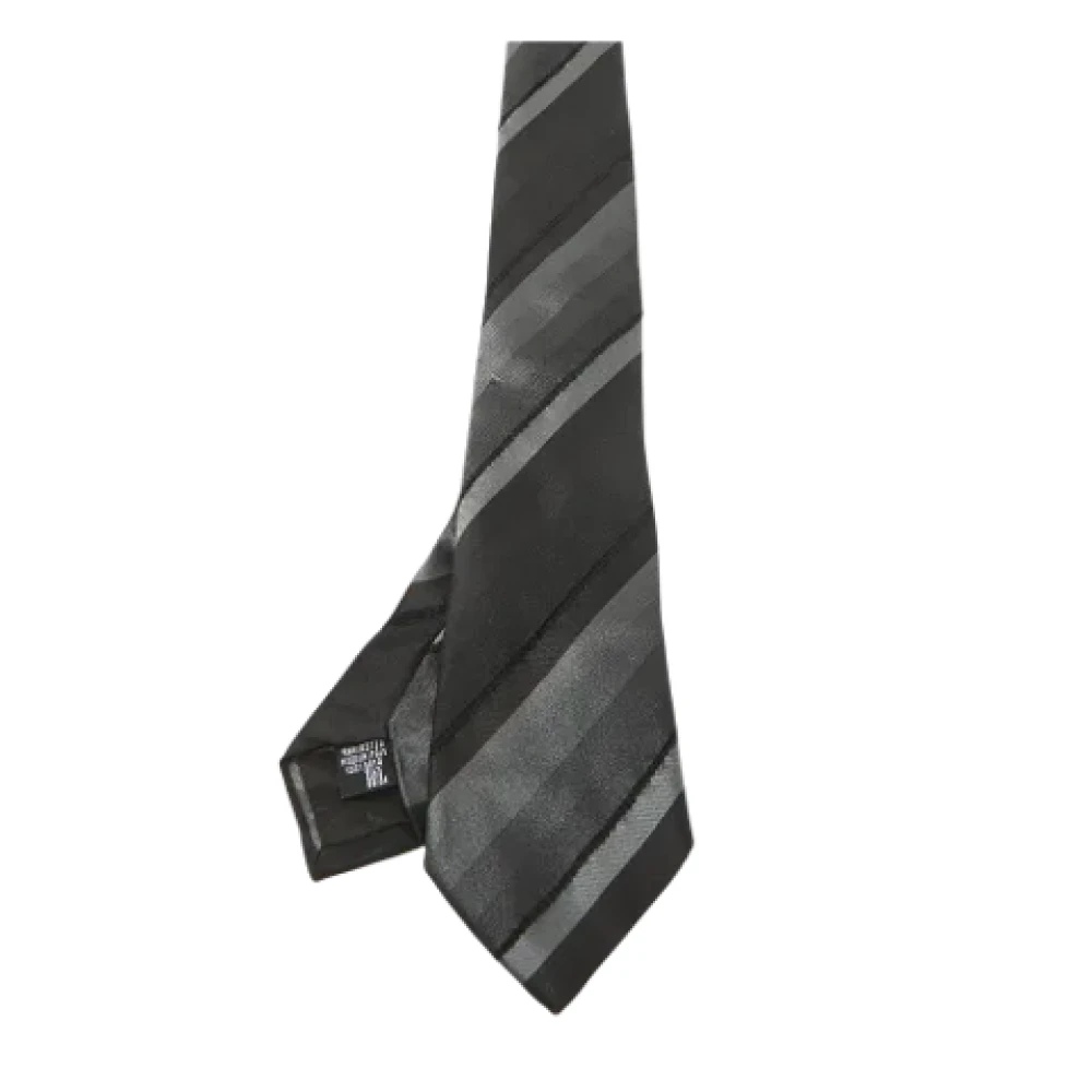 Armani Pre-owned Silk home-office Black Heren
