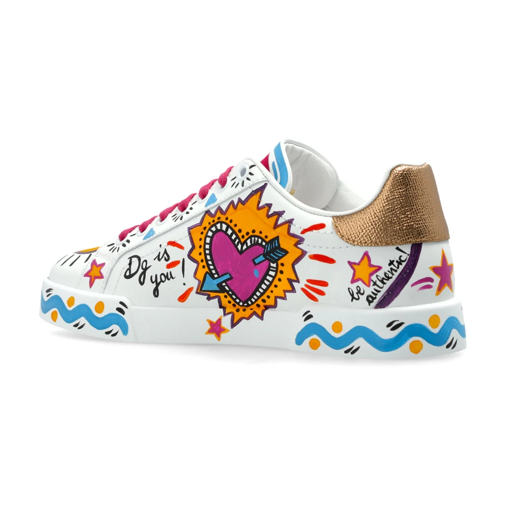 Dolce & Gabbana Leren Sneakers met Logo