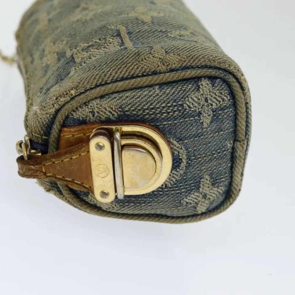 Louis Vuitton Vintage Pre-owned Denim pouches Blue Dames