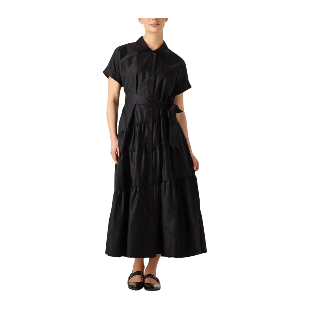 Devotion Zwarte Midi Jurk Elegante Charme Black Dames