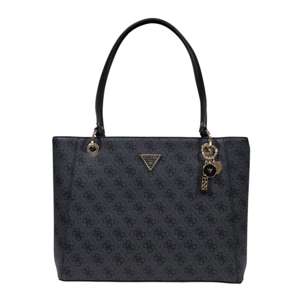 Guess Women's Gray Structured Tote Bag With Iconic Logo - Shopping Bags - One Size - Bags