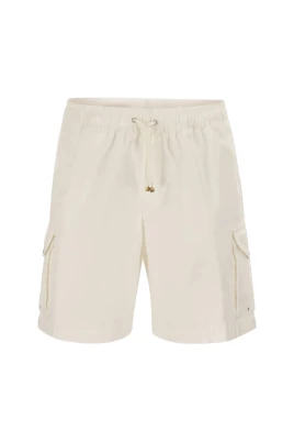 Drawstring Cotton Cargo Shorts