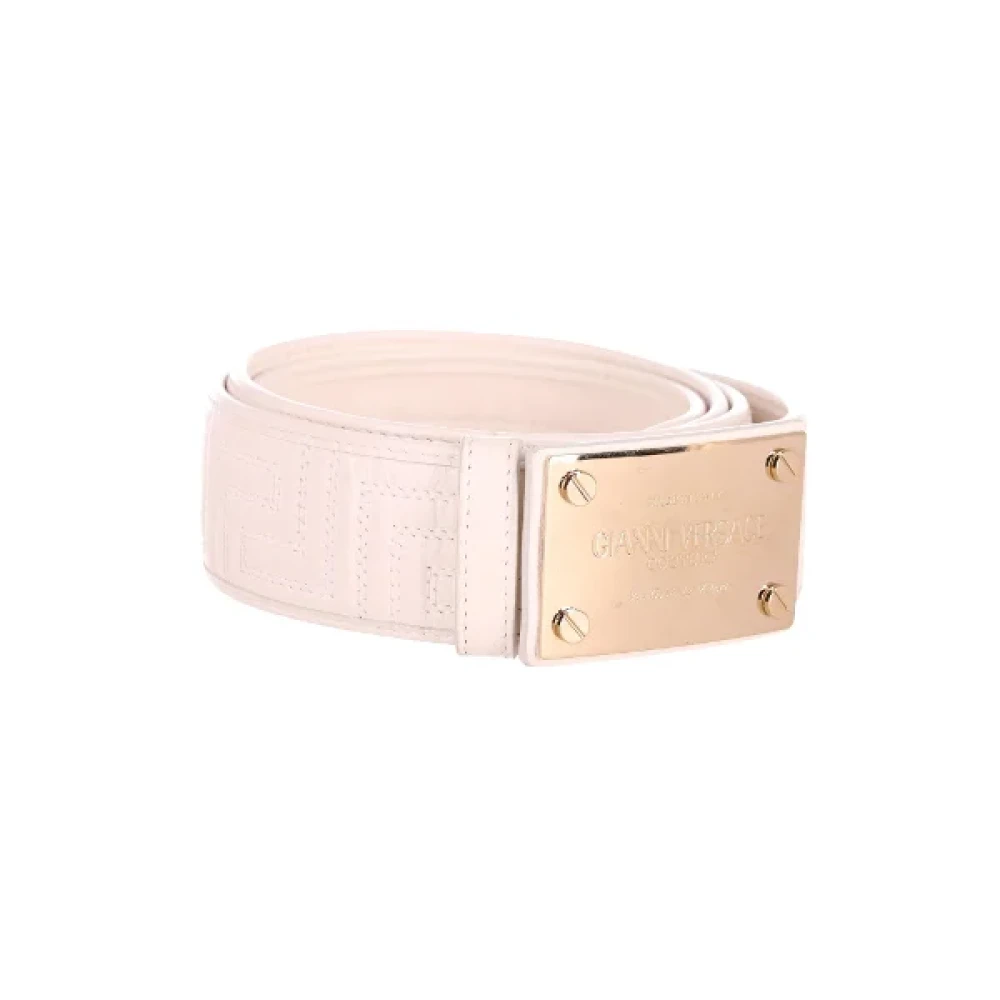 Versace Pre-owned Leather belts White Dames