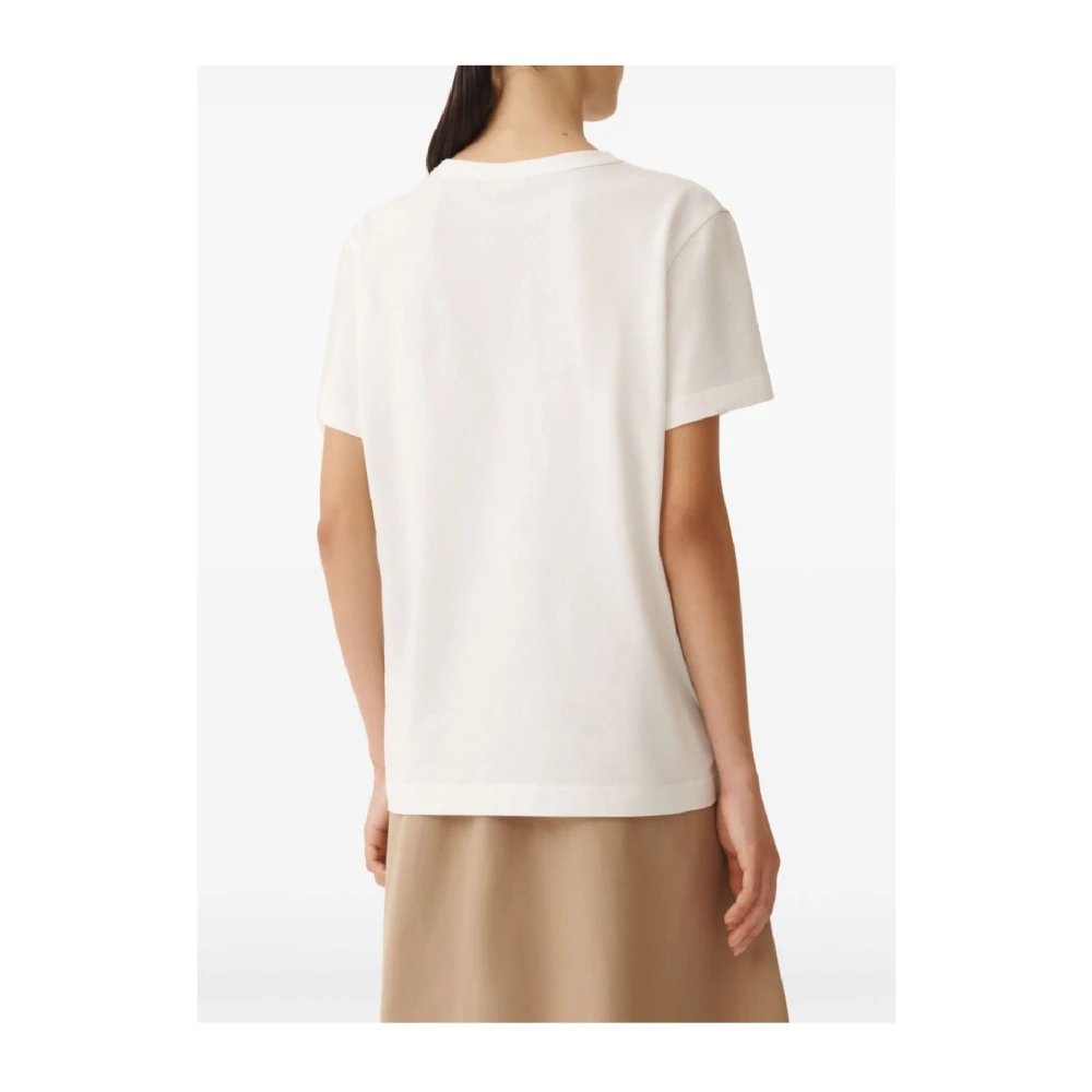 Fabiana Filippi Stijlvolle Jersey T-shirt voor vrouwen White Dames