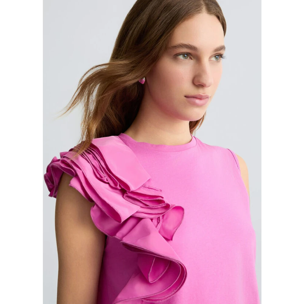 Liu Jo Glamoureuze Roze Bubble Top Pink Dames