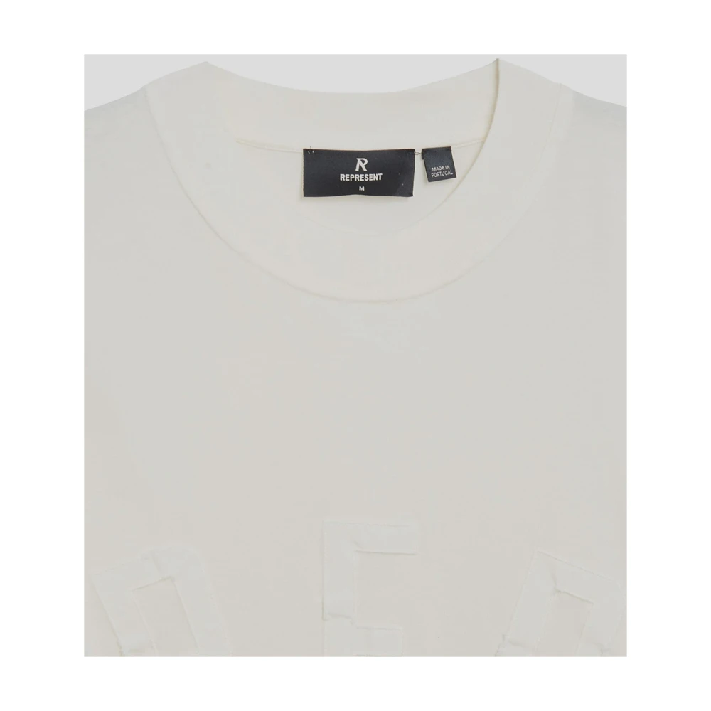 Represent Cotton Logo Tee White Heren