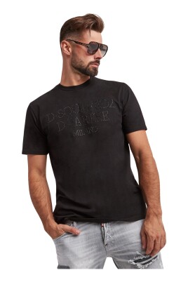 t-shirt-en-coton-noir-avec-logo-a-paillettes