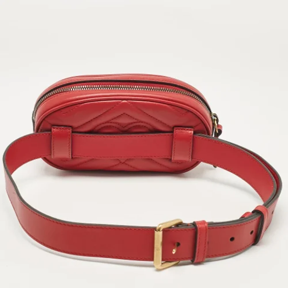Gucci Vintage Pre-owned Leather gucci-bags Red Dames