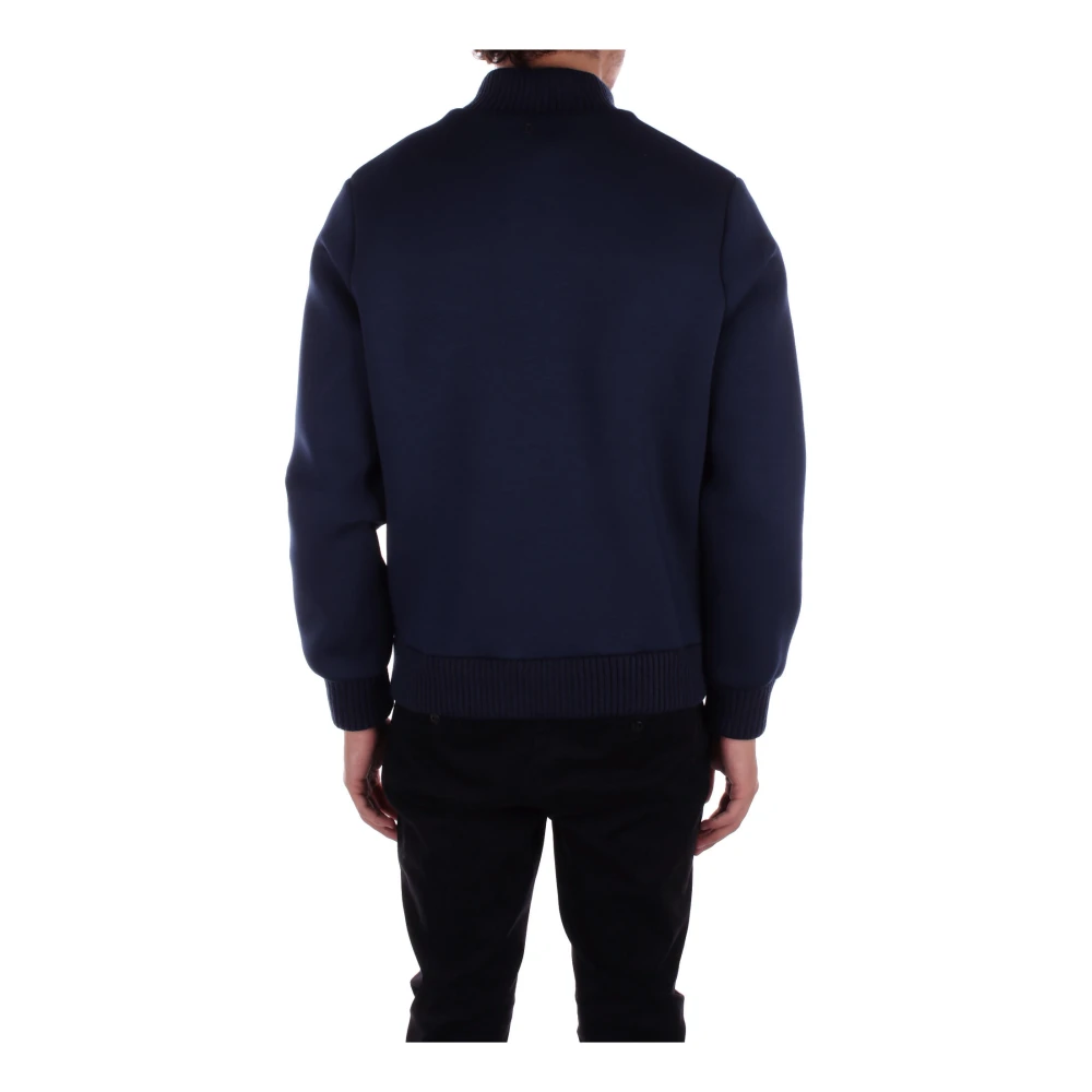 Dondup Blauwe Jassen met Logo Achterkant Blue Heren