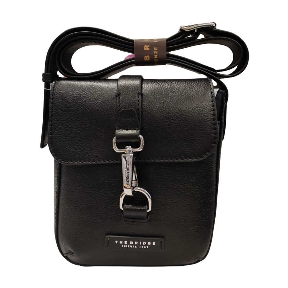 The Bridge Herr Svart Väskor One Size, Läder, Piccolo Crossbody Cesare Läder